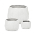 Set3 P.Vaso Ribbed Bomb Bianco Alto