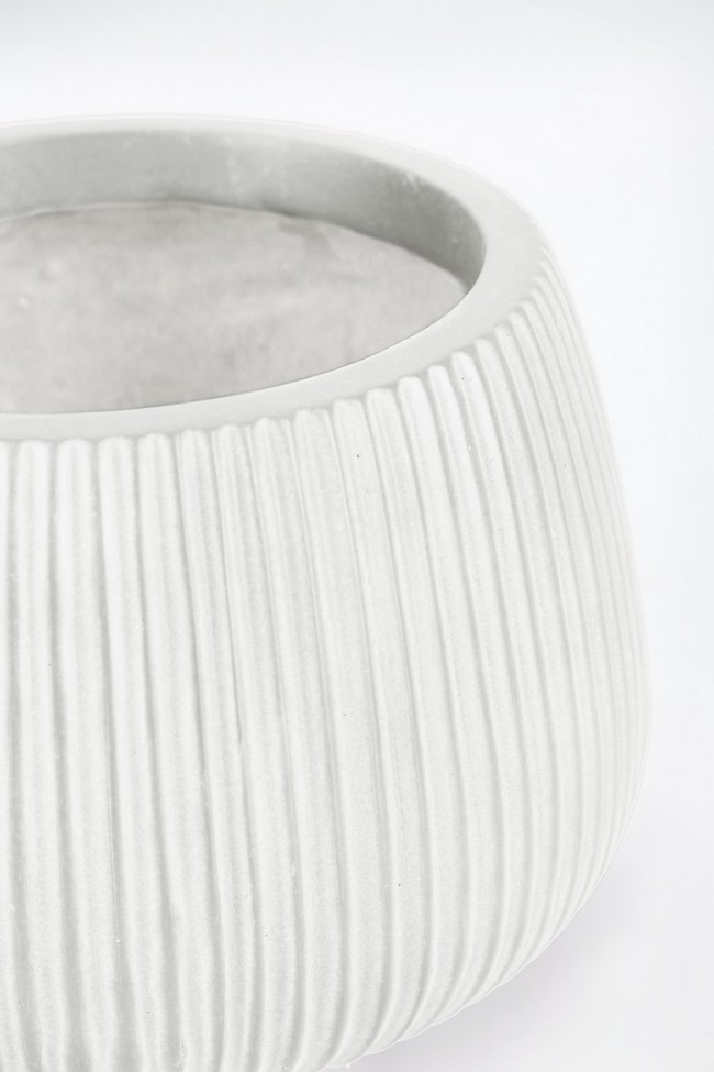 Set3 P.Vaso Ribbed Bomb Bianco Alto