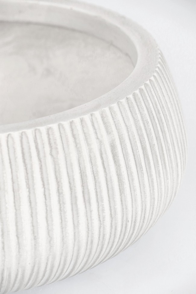 Set3 P.Vaso Ribbed Bomb Bianco Basso