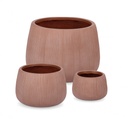 Set3 P.Vaso Ribbed Bomb Terracotta Alto