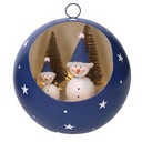 Sfera metallo led blu cm ø22h22