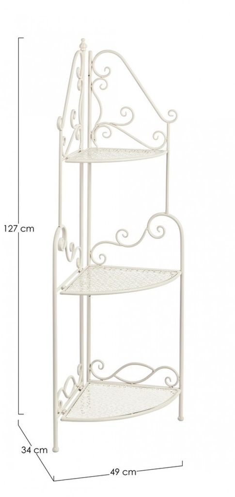 Angoliera classica 3 ripiani Giselle crema