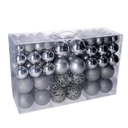 Silver plastic sphere pack of 100 pieces cmø4,6,8