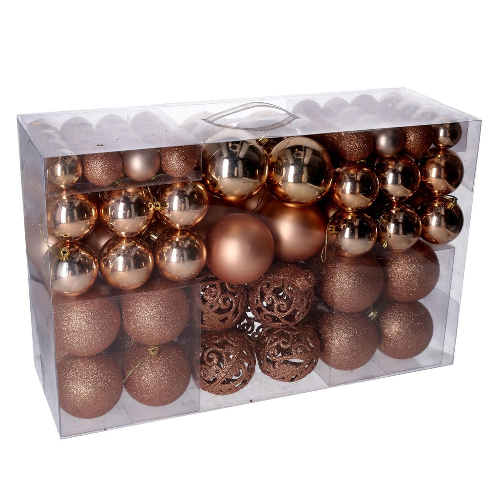 Copper plastic sphere 100 pieces cmø4,6,8