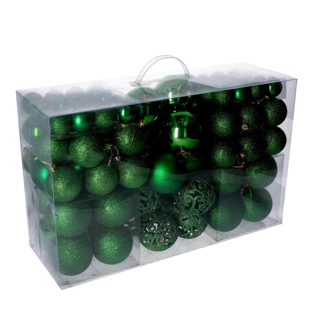 Green plastic ball pack of 100 pieces cmø4,6,8