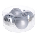 Silver glass sphere cmø10 pack of 4pcs