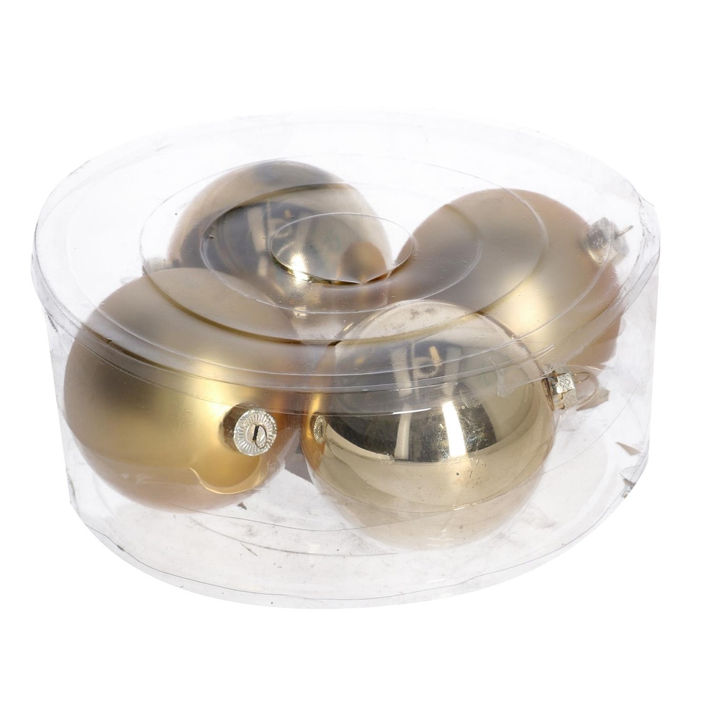 Glass sphere cmø10 pack of 4pcs gold