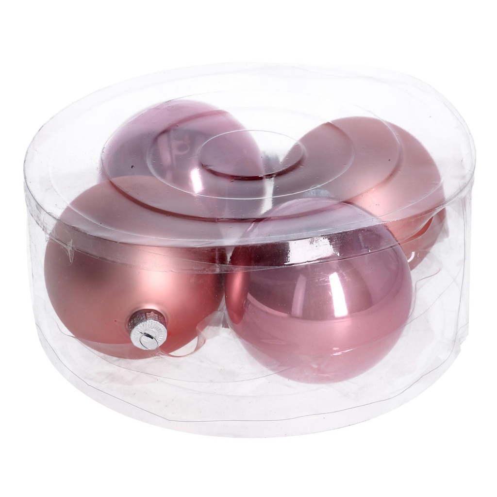 Pink glass sphere cmø10 pack of 4pcs