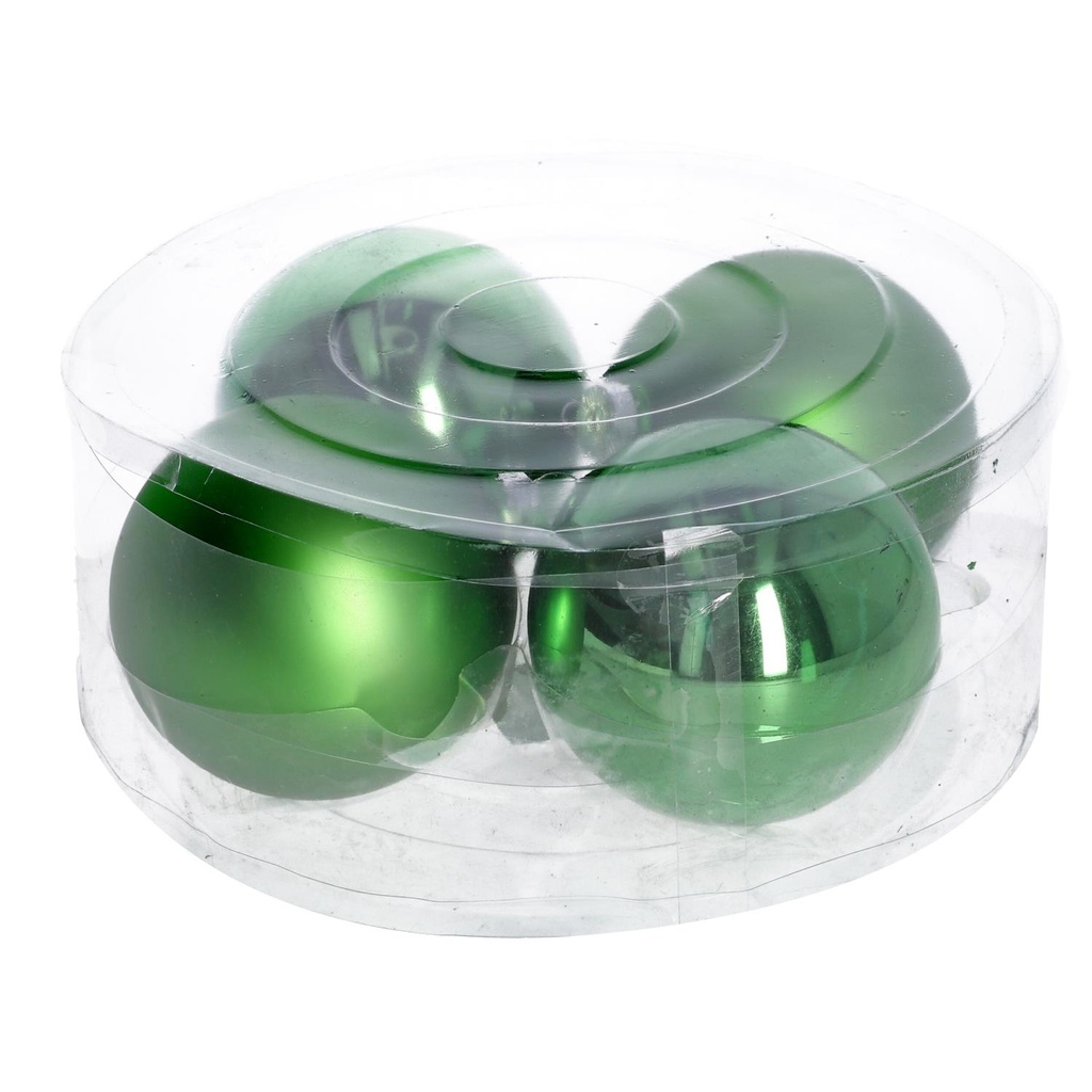 Green glass sphere cmø10 pack of 4pcs