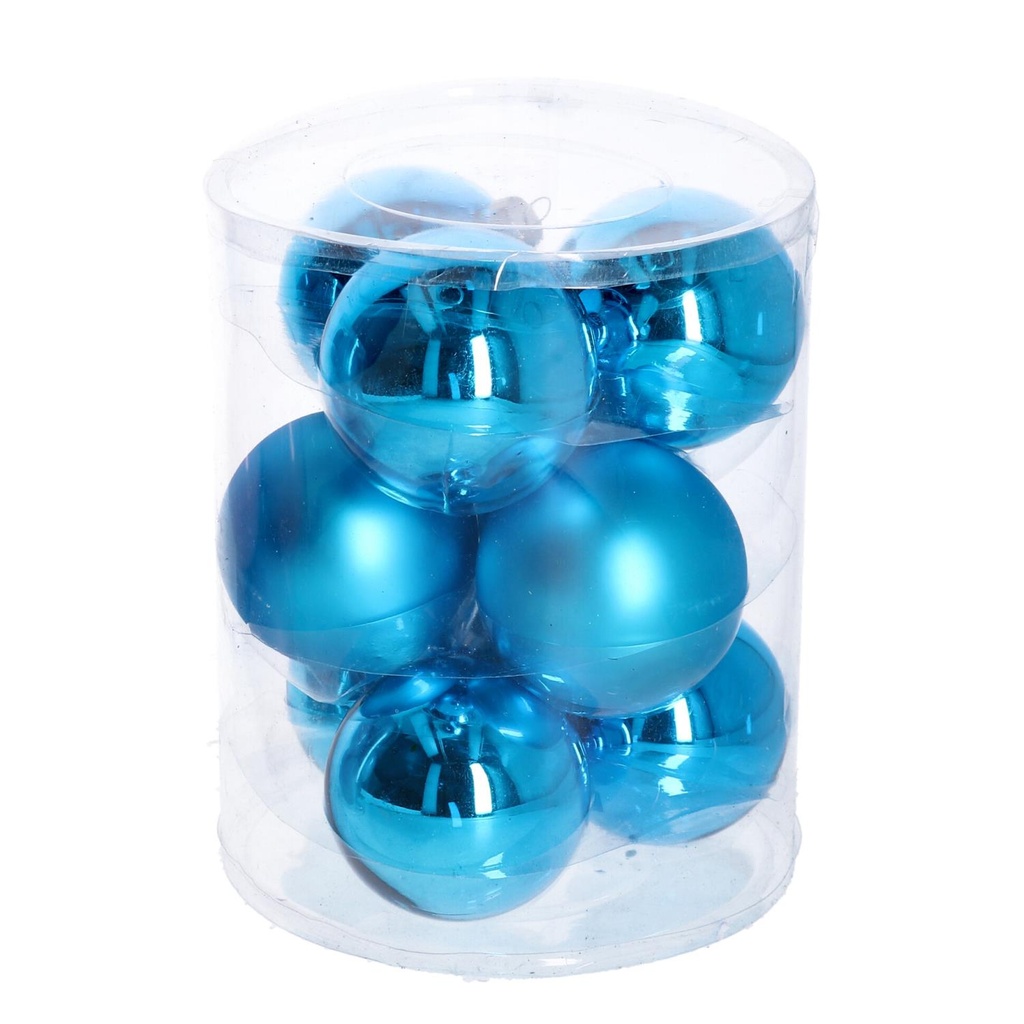 Blue glass sphere cmø8 pack of 9pcs