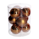 Glass sphere cmø8 pack of 9 copper