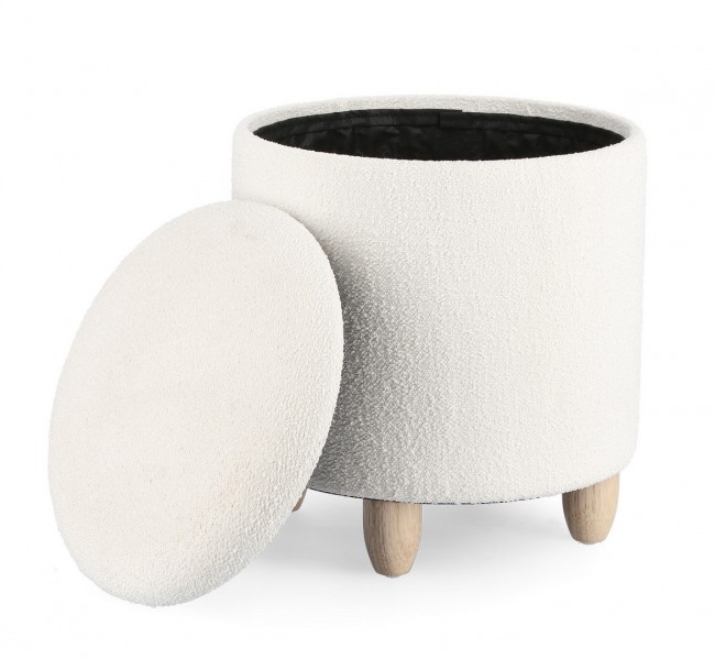 Sgabello Contenitore  Zena Bianco