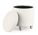 Sgabello Contenitore  Zena Bianco