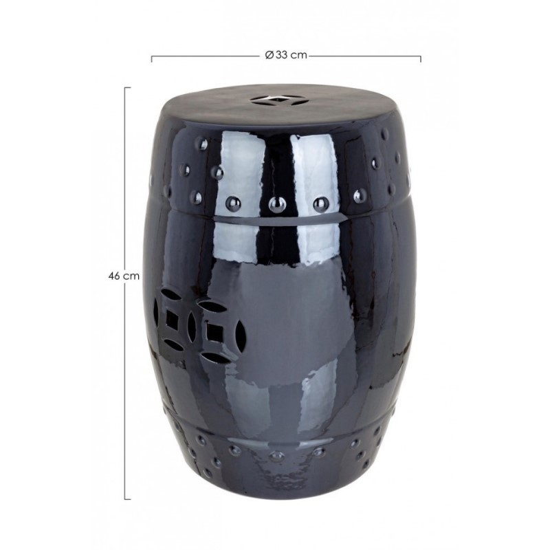 Sgabello Sfinge Blues in ceramica