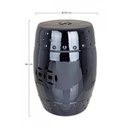 Sgabello Sfinge Blues in ceramica