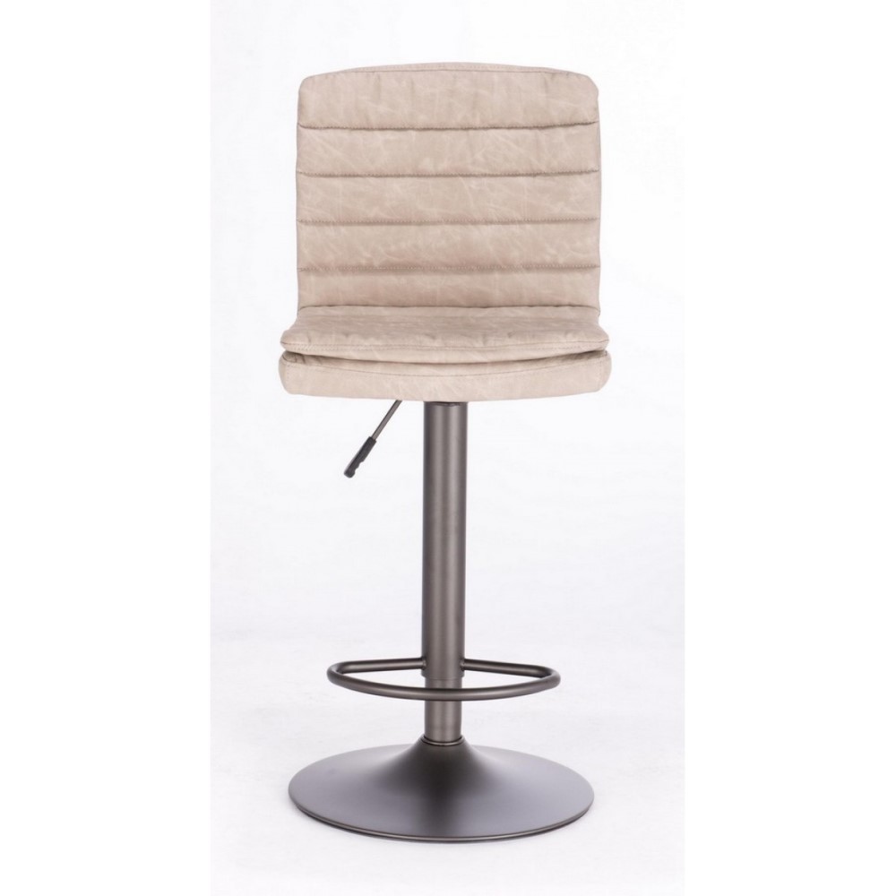 Sgabello bar Connor grigio chiaro in ecopelle vintage