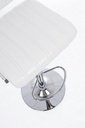 Sgabello bar acciaio ecopelle bianco Barclay cm 46 x 51,5 x 88,5 
