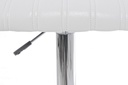 Sgabello bar acciaio ecopelle bianco Barclay cm 46 x 51,5 x 88,5 