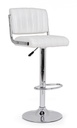 Sgabello bar acciaio ecopelle bianco Barclay cm 46 x 51,5 x 88,5 