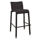 Sgabello bar polyrattan adila noce cm49x59h81/103
