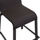 Sgabello bar polyrattan adila noce cm49x59h81/103