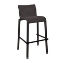 Sgabello bar polyrattan adila noce cm49x59h81/103