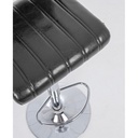 Sgabello da bar in similpelle Nero BARCLAY 46x51,5x h88,5/109,5 cm