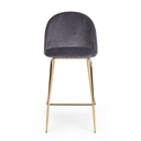 Sgabello design contemporaneo Bar Carry velluto grigio scuro