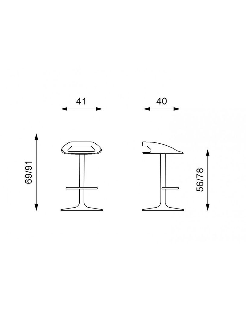 Sgabello in polipropilene - Glen