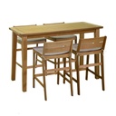 Sgabello legno con cuscini giardino cm 44 x 53 x h 64/85