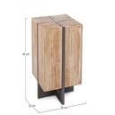 Sgabello legno metallo industriale Garrett 45h cm