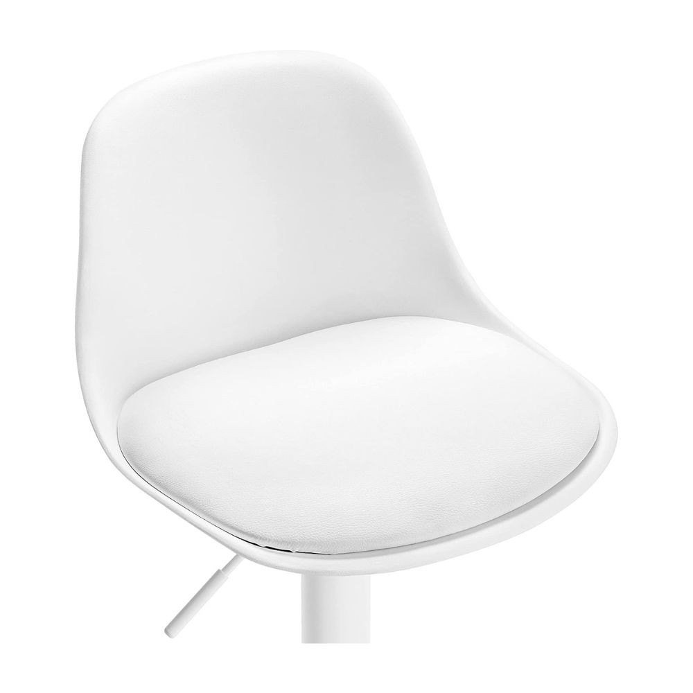 Sgabello regolabile completamente bianco 36x40x85 cm