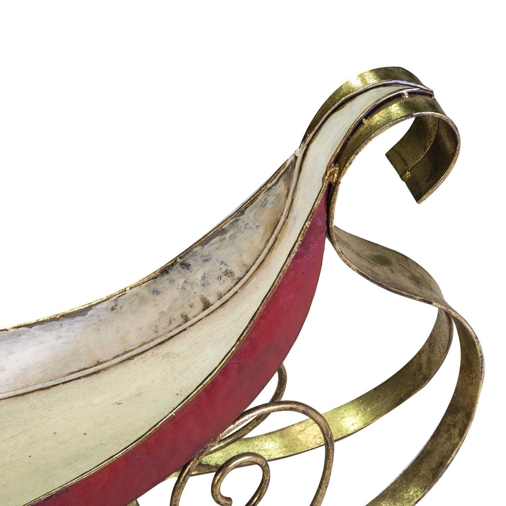 Slitta metallo rosso cm162x65h98