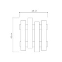 Appendiabiti a muro Wave rovere 8 ganci