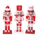 Red wooden soldier 3pcs pack 18x16h4,5 cm