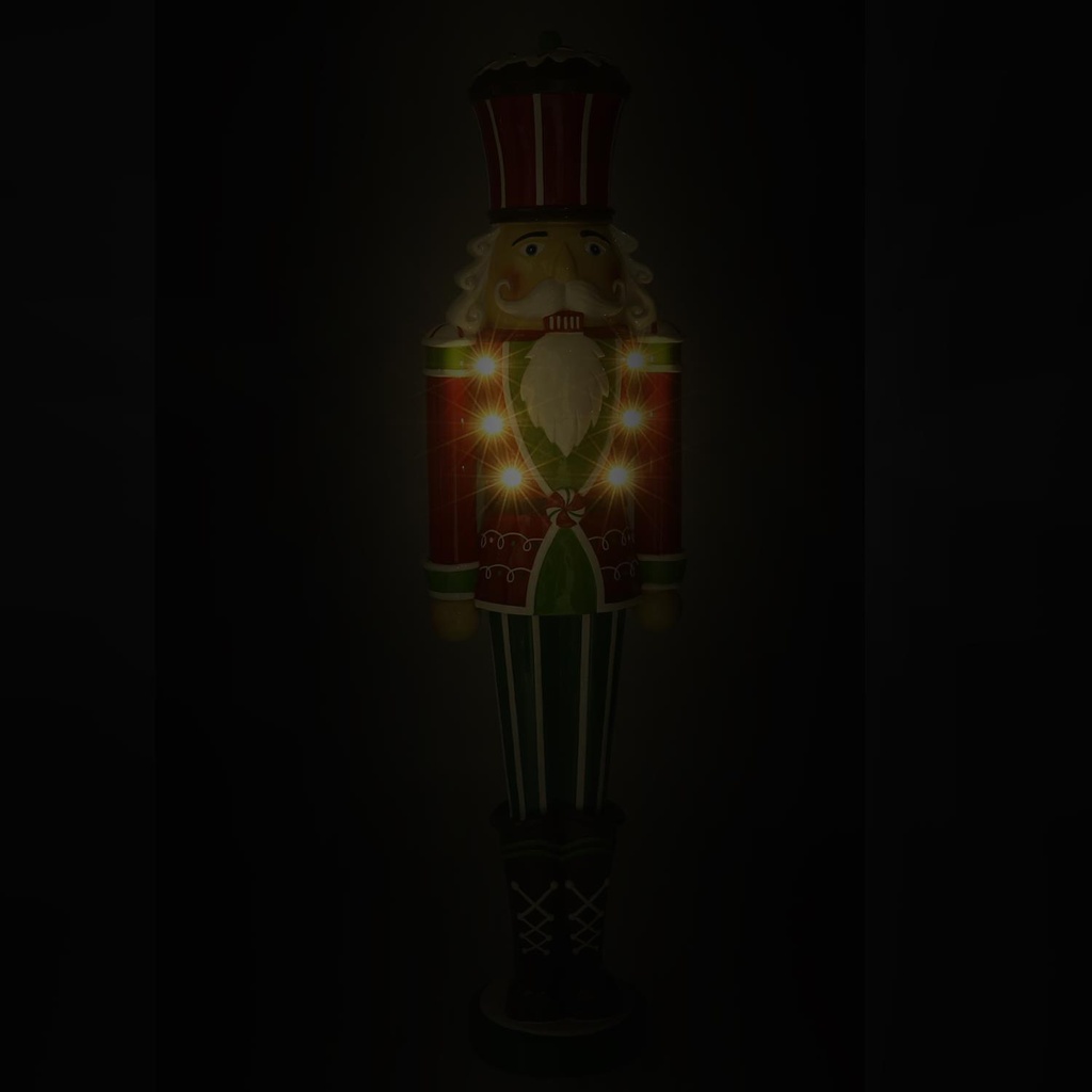 Soldatino resina con led rosso cm18x13h69