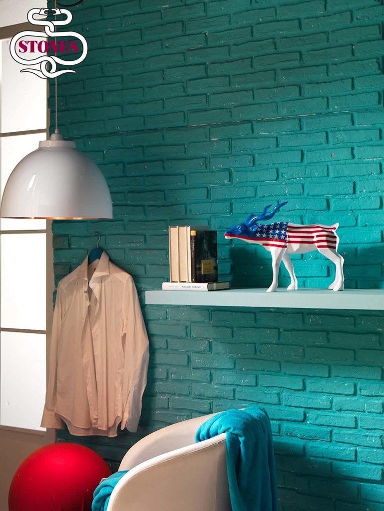 Soprammobile decorativo in poliresina 20x41x33h cm