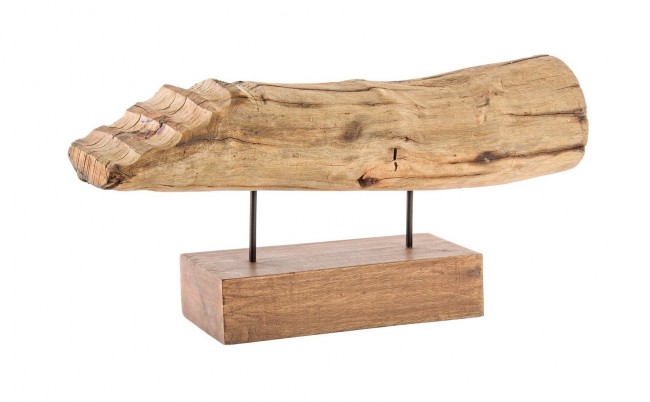 Soprammobile legno naturale Naele  cm 61 x 16 x 29,5h