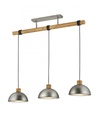 Sospensione 3 Cupole Metallo Nichel Anticato Delhi Trio Lighting