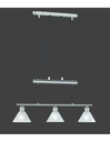 Sospensione 3 Luci Saliscendi Stamina Nichel L66 cm Trio Lighting