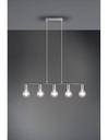 Sospensione 5xE27 Vannes Nichel L82 cm Trio Lighting
