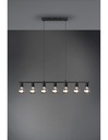 Sospensione 7xE27 Vannes Nero L110 cm Trio Lighting