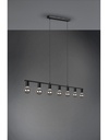 Sospensione 7xE27 Vannes Nero L110 cm Trio Lighting