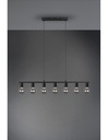 Sospensione 7xE27 Vannes Nero L110 cm Trio Lighting