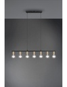 Sospensione 7xE27 Vannes Ottone L110 cm Trio Lighting