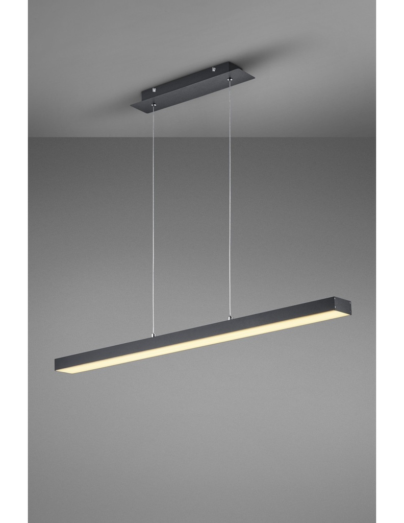Sospensione Agano Nero Led 18w Touch Dimmerabile Trio Lighting