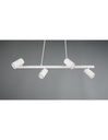 Sospensione Bianca 4 Faretti Spot GU10 Orientabili Marley Trio Lighting