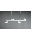 Sospensione Bianca 4 Faretti Spot GU10 Orientabili Marley Trio Lighting