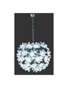 Sospensione Blowball 5 Luci Cromo Fiori Bianchi Ø50 cm Trio Lighting