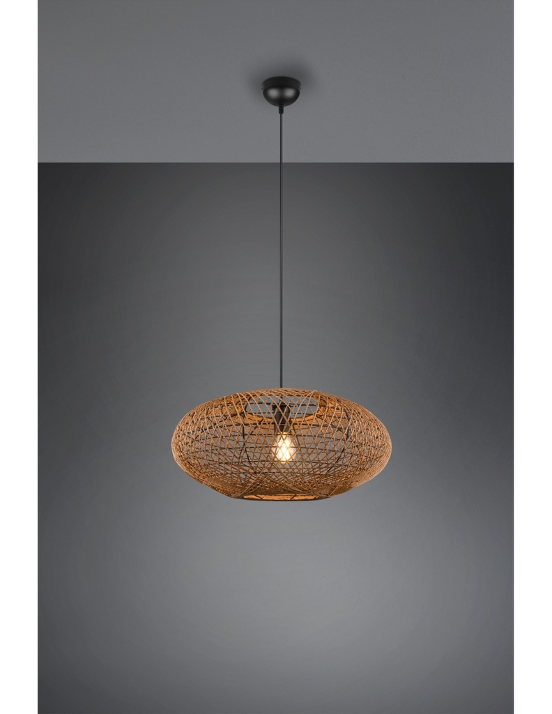 Sospensione Casa Vacanza Paralume Fibre Naturali Hedda Trio Lighting